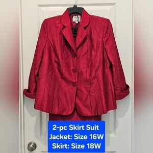 Collections for Le Suit Fully Lined 2-pc Skirt Suit, EUC, Jacket-16W, Skirt-18W